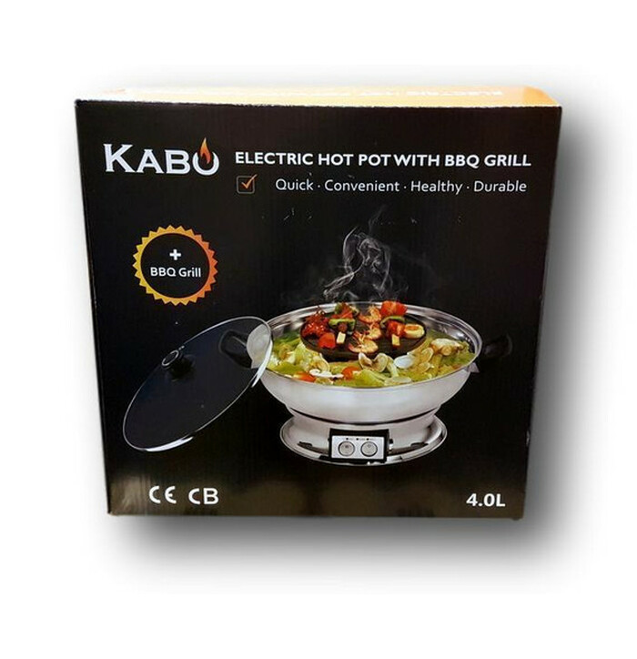 Sin Wah Sähköinen Hot Pot keitin BBQ-grillillä kuva