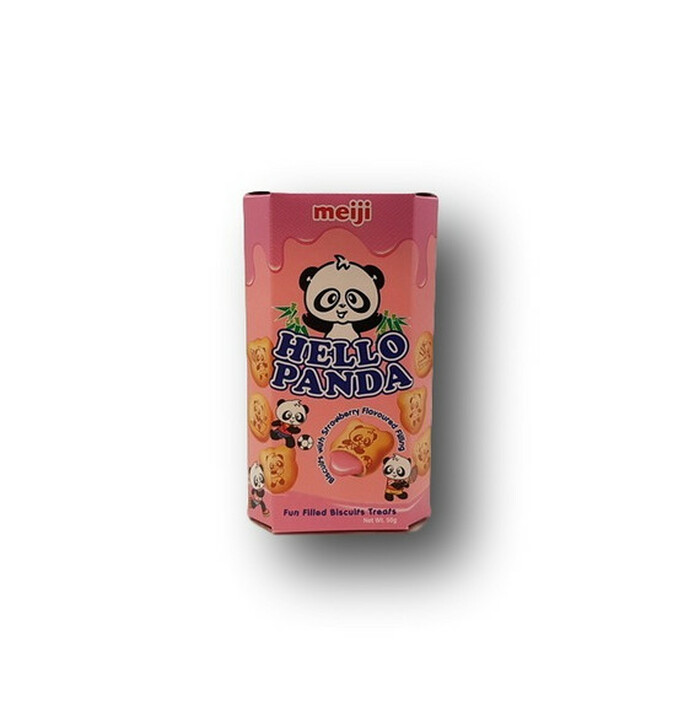 Meiji Hello panda mansikkakeksit 50 g kuva