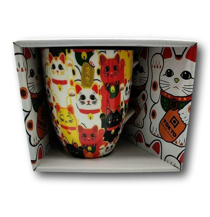 Kawaii Lucky Cat Mug W/Giftbox multi cat image