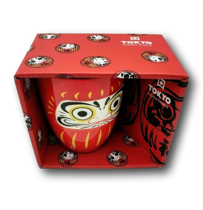 Daruma Mug W/Giftbox Large Face 8.5x10.2cm image