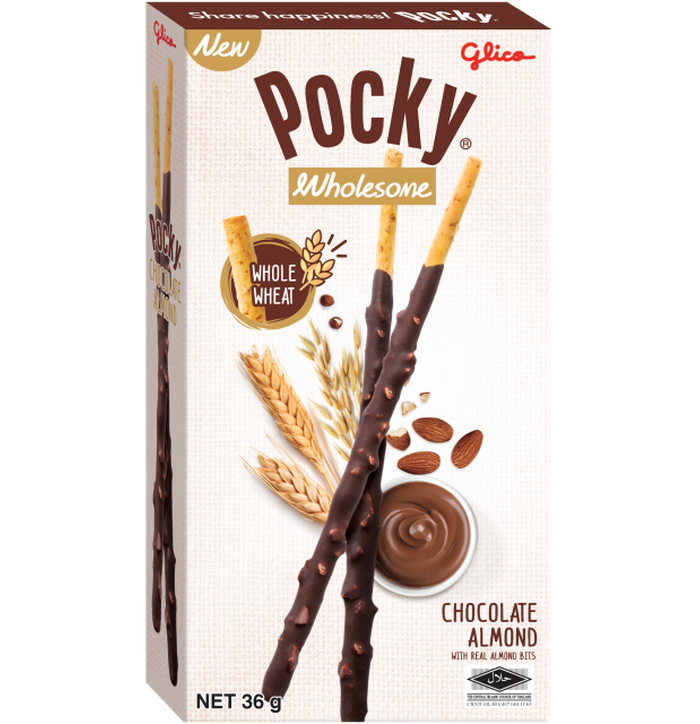 Glico Pocky Wholesome Chocolate Almond Flakes 36g image