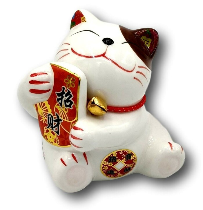 NF Luck Cat White 9cm B image