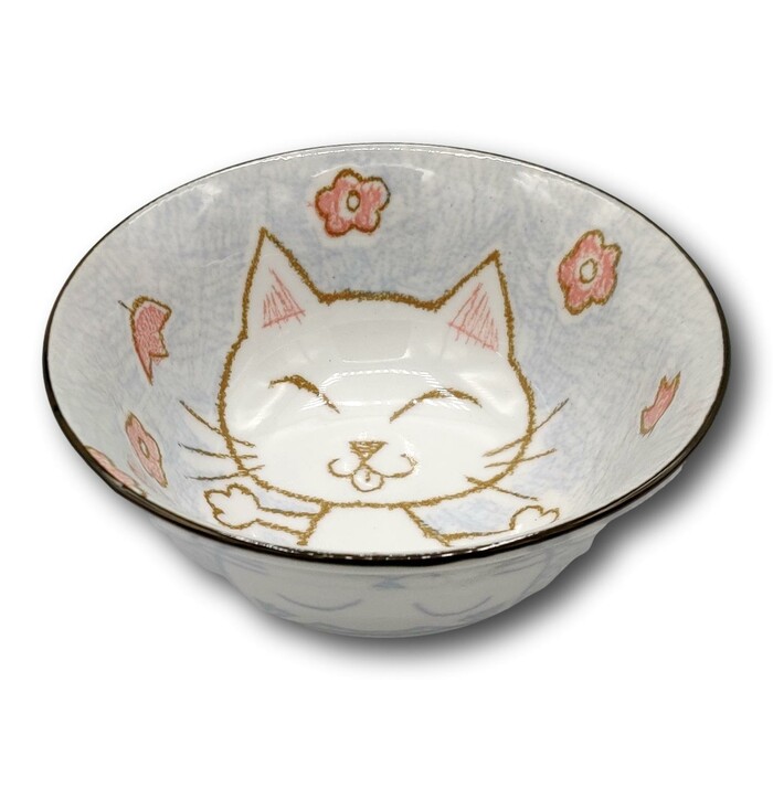 Kawaii Bowl Cat Blue 15.3x8 cm image