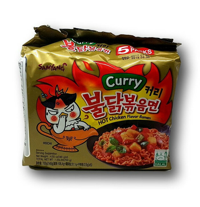 Samyang 5 x Curry Tulinen Kana Nuudeli  5x140g kuva