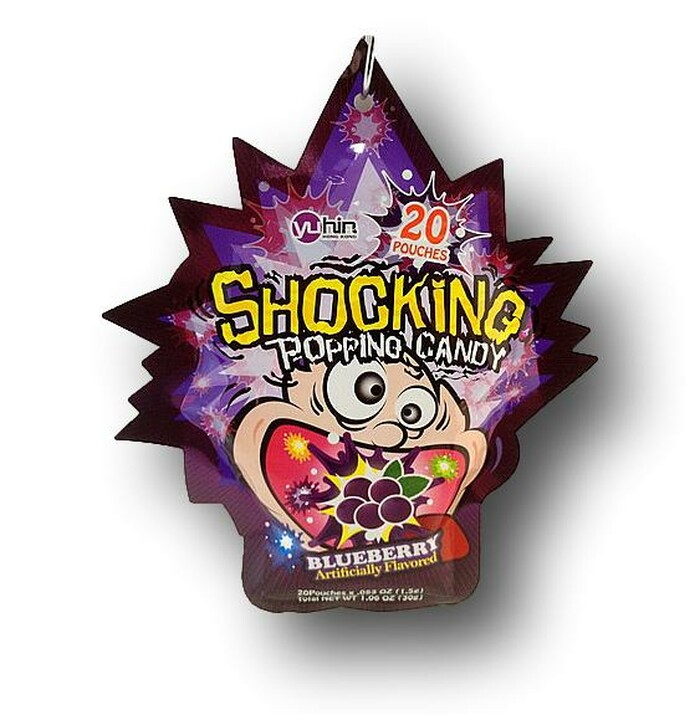 Yuhin Shocking Popping candy Blueberry  20x1.5g image