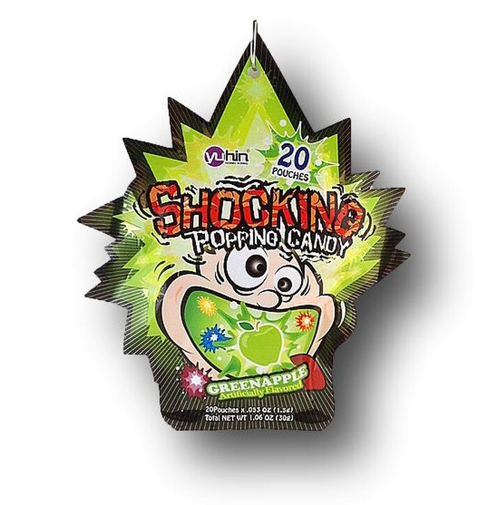 Yuhin Shocking Popping candy Green Apple  20x1.5g image