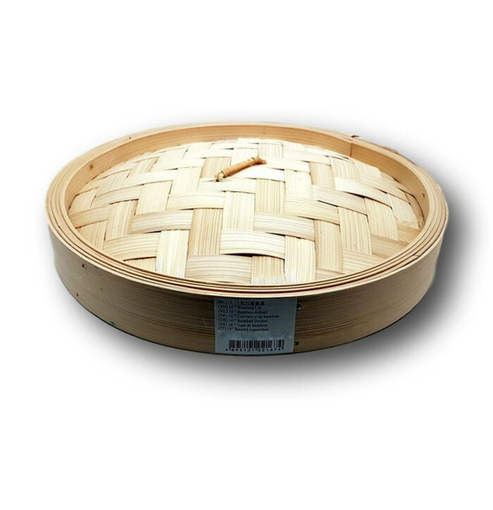 "Oriental Bamboo Steamer Lid 10''  10 inches image