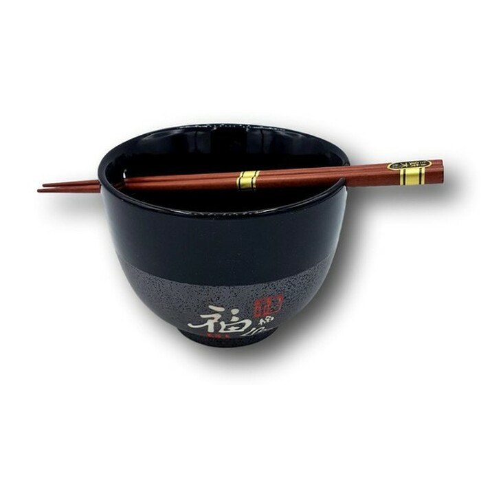 Emro Ramen Bowl w/Chopstick Ceramic  12 cm Musta- image