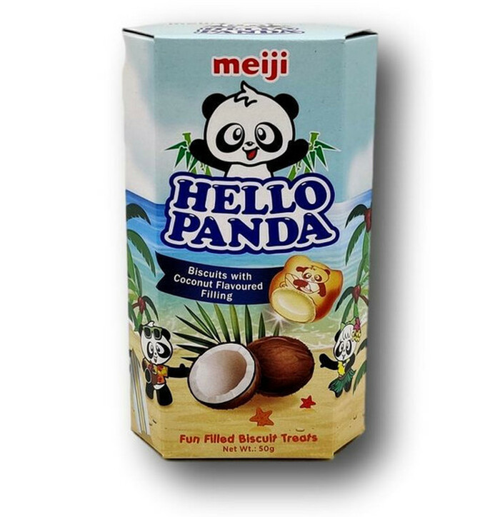 Meiji Hello panda kookoskeksit 50 g kuva