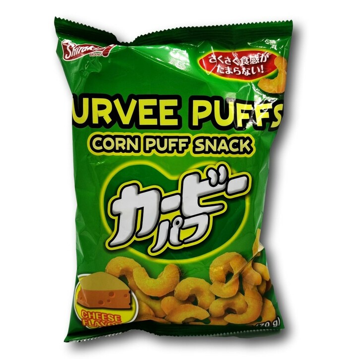 Shirakiku Curvee Puffs maissi välipala juusto 70 g kuva