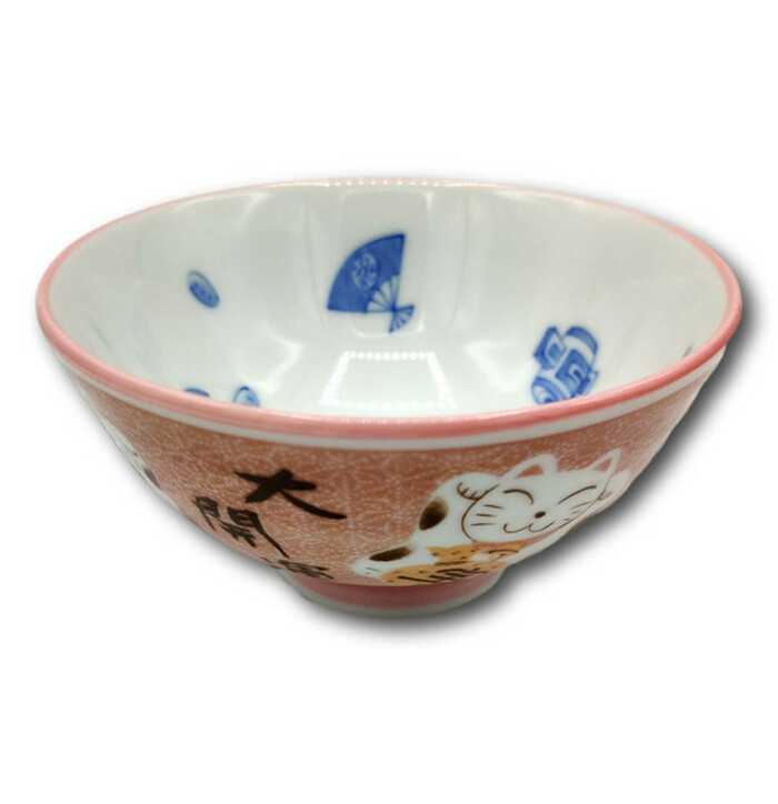 Tokyo Japanese Bowl Cat Pink 11.2 x 6 cm image