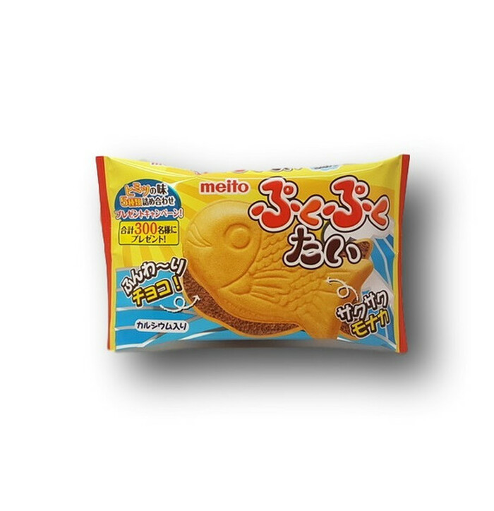 Meito Puku Puku Fish Shaped Wafer Choco 16.5 g image