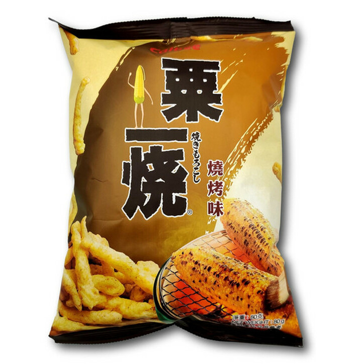 Calbee Grill A Corn maissi snack, BBQ maku 80g kuva