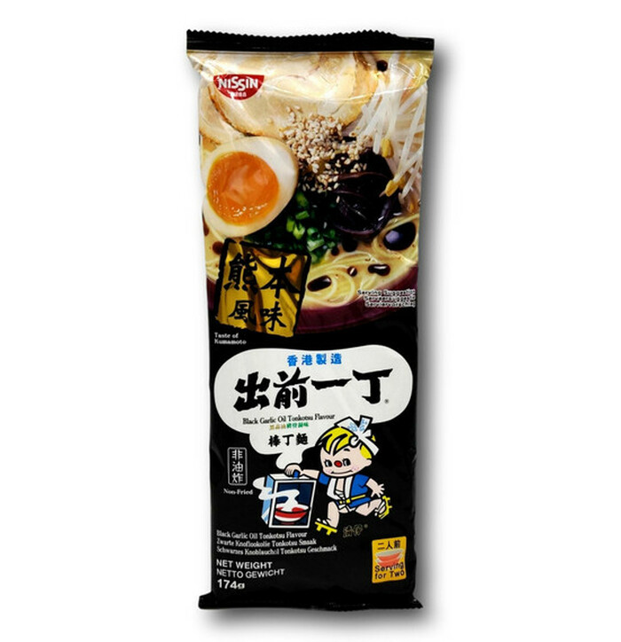 Nissin musta valkosipuliöljy Tonkotsu Nuudeli 174g kuva