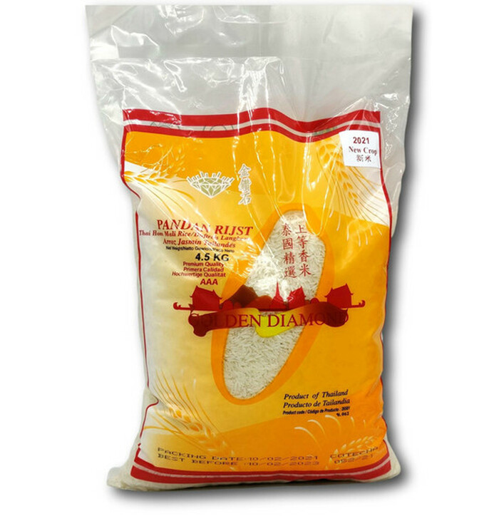 Golden Diamond Long Jasmine Rice  4.5 kg image