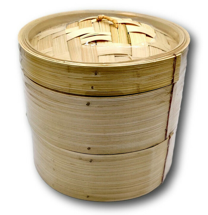 Oriental Bamboo Steamer Set 6.5 inches image