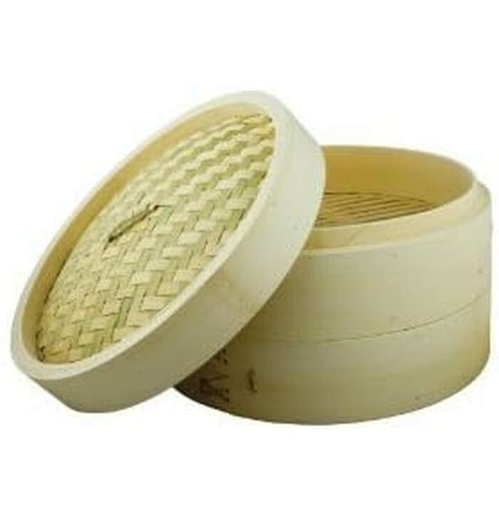 Golden Lion Bamboo Steamer Set 8 inches, 20 cm image