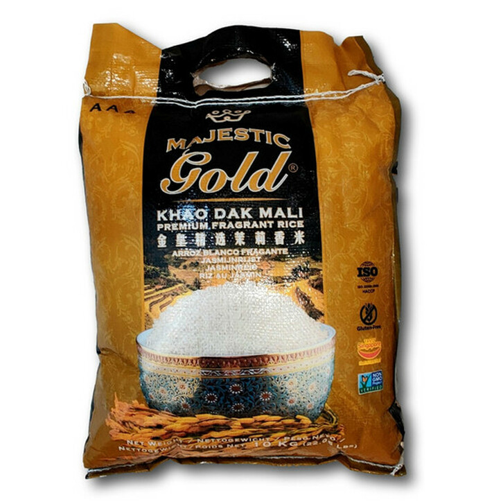 Majestic Gold Pitkäjyväinen jasmiiniriisi 10 kg kuva