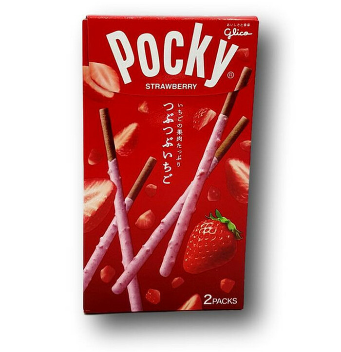 Glico Pocky mansikan makuinen suklaatikku 57.6 g kuva