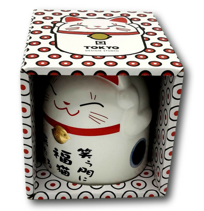 Tokyo Lucky Cat Cup Blue Blue 8.5x9.8cm 350ml image