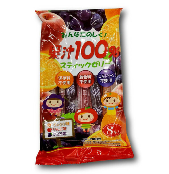 Ribon Fruit Juice 100% Stick Jelly 8pcs image