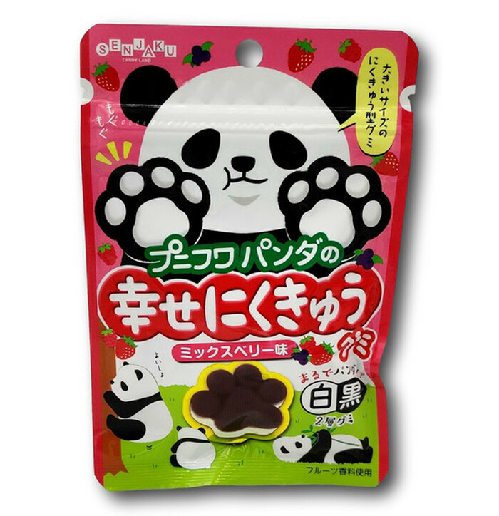 Senjyaku Puni-Fuwa Panda Nikukyu Gummy Berry 32g image