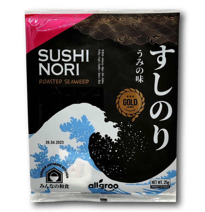 Allgroo Kuivattu merilevä Yaki Sushi Nori 10x25g kuva