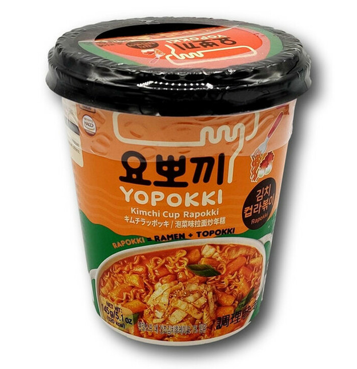 Yopokki Kimchi Rapokki Riisikakku & Ramen 145g kuva