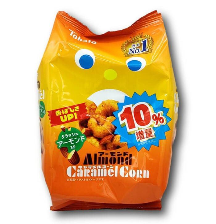 TOHATO Lucky Cat Almond Caramel Corn 70g image