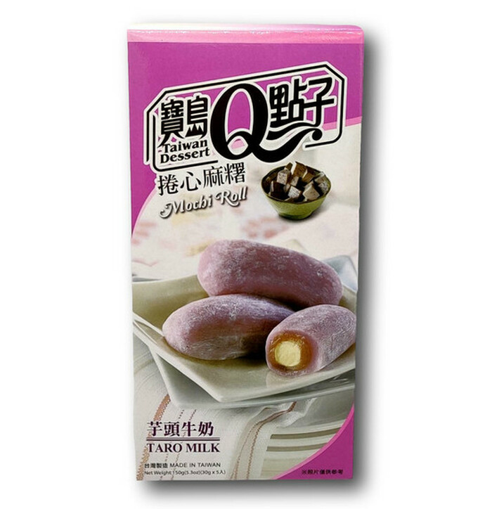 Q Brand Taro Milk Mochi Roll 150g image