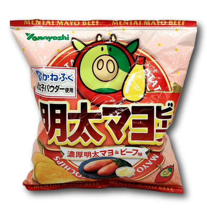 Yamayoshi Potato Chips Mentai & Mayo-Beef 50g image