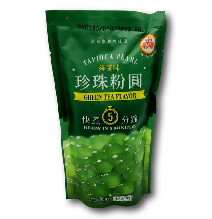 Wufuyuan Tapioca Pearl Topping Green Tea Fl 250g image