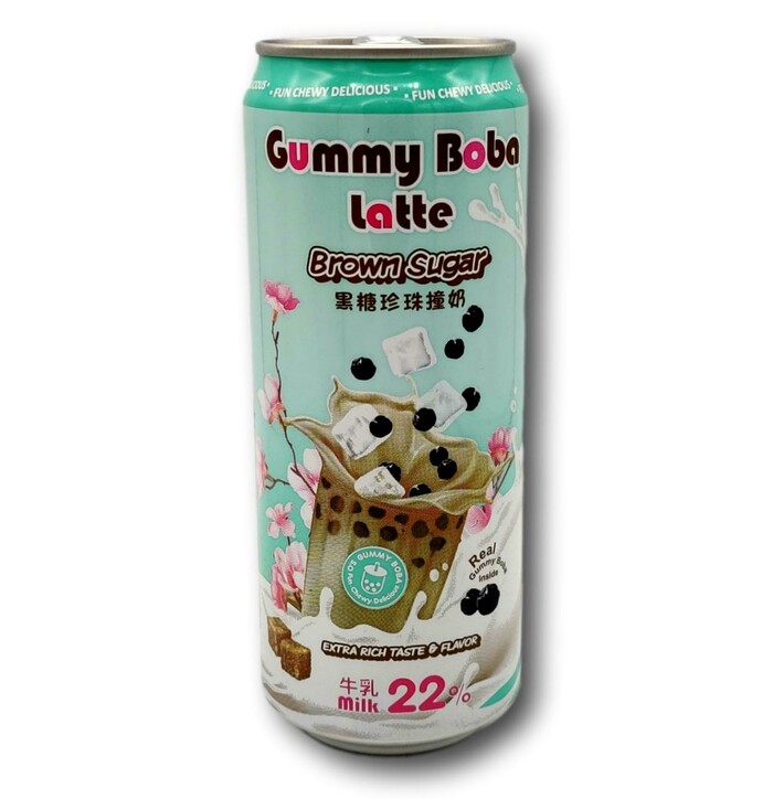 O's Bubble Gummy Boba Latte Brown Sugar 470ml image