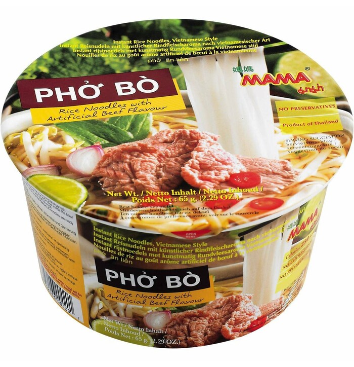 MAMA Pho Bo - Beef Rice Noodle Cup 65 g image