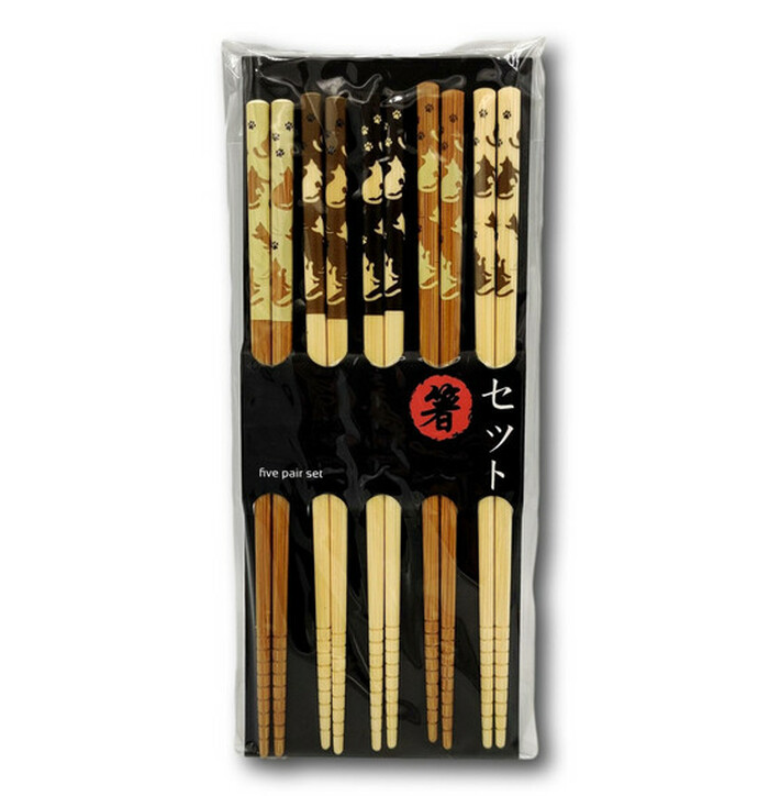 CAT Chopsticks set 5 pairs image