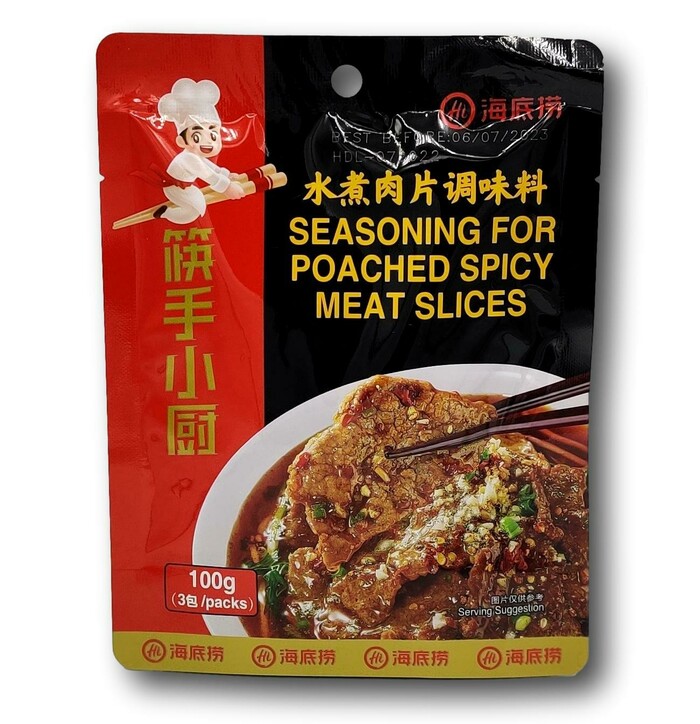 HAIDILAO Seasoning Poached Spicy MeatSlices 100g image