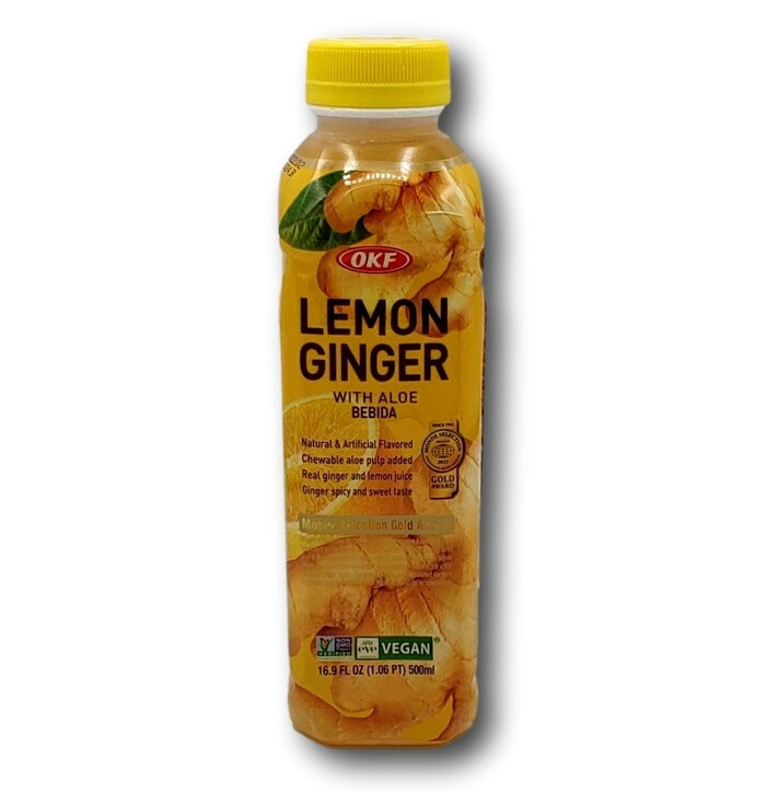 OKF Lemon Ginger With Aloe Drink 500ml image