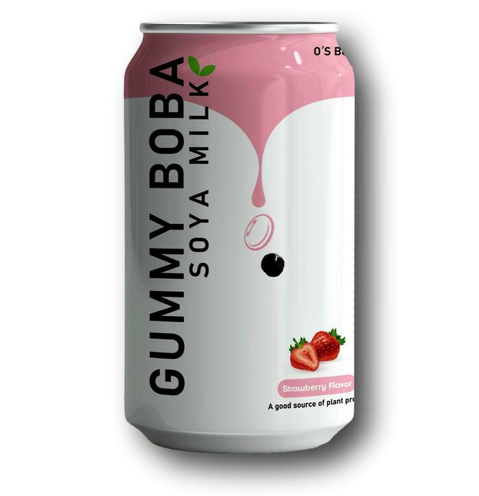 O's Bubble Gummy Boba Soya Milk Strawberry 315ml image