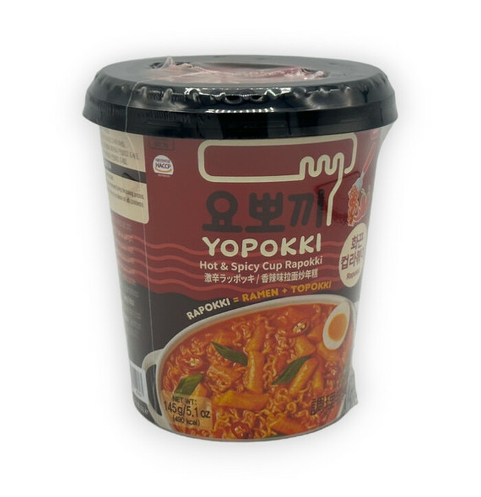 Yopokki  Rapokki Riisikakku&Ramen tulinen kup 145g kuva